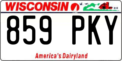 WI license plate 859PKY
