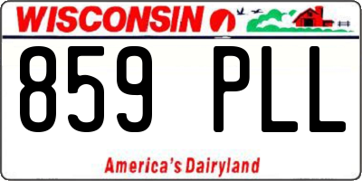 WI license plate 859PLL
