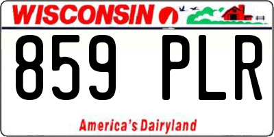WI license plate 859PLR