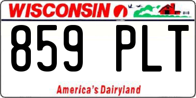 WI license plate 859PLT