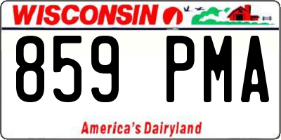 WI license plate 859PMA