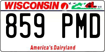 WI license plate 859PMD