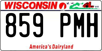 WI license plate 859PMH