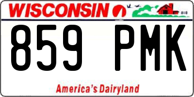 WI license plate 859PMK