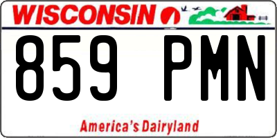 WI license plate 859PMN