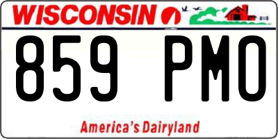 WI license plate 859PMO