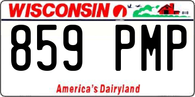 WI license plate 859PMP