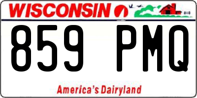 WI license plate 859PMQ