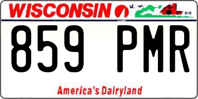 WI license plate 859PMR