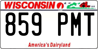 WI license plate 859PMT