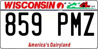 WI license plate 859PMZ