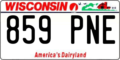 WI license plate 859PNE
