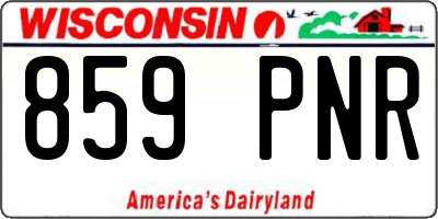 WI license plate 859PNR