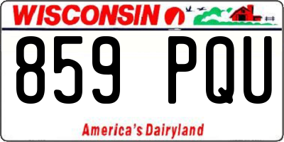 WI license plate 859PQU
