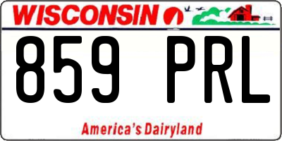 WI license plate 859PRL