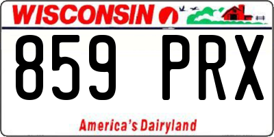 WI license plate 859PRX