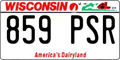 WI license plate 859PSR