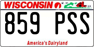 WI license plate 859PSS