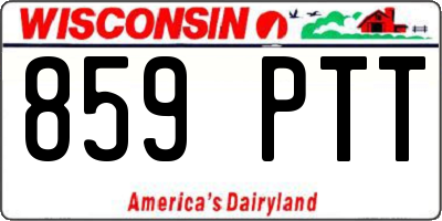 WI license plate 859PTT