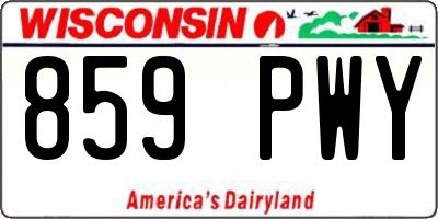 WI license plate 859PWY