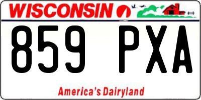 WI license plate 859PXA