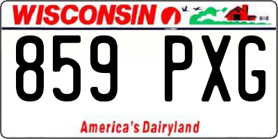 WI license plate 859PXG