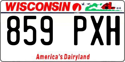 WI license plate 859PXH