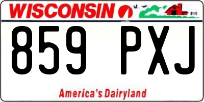 WI license plate 859PXJ