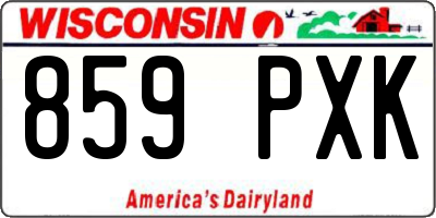 WI license plate 859PXK