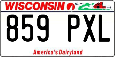 WI license plate 859PXL
