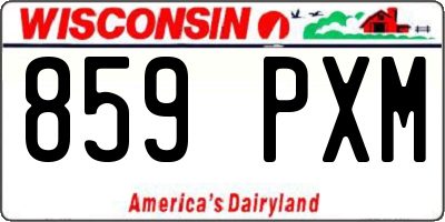 WI license plate 859PXM