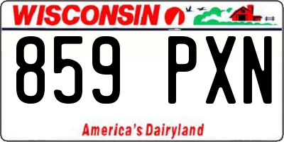WI license plate 859PXN