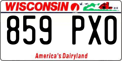 WI license plate 859PXO