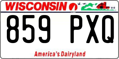 WI license plate 859PXQ