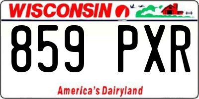 WI license plate 859PXR