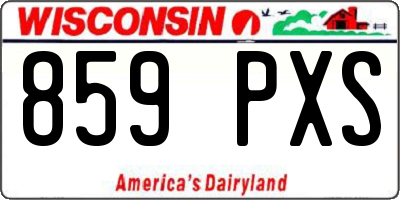 WI license plate 859PXS