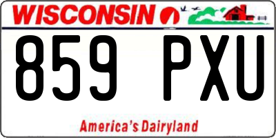 WI license plate 859PXU