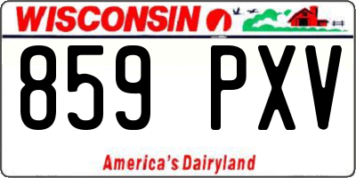 WI license plate 859PXV