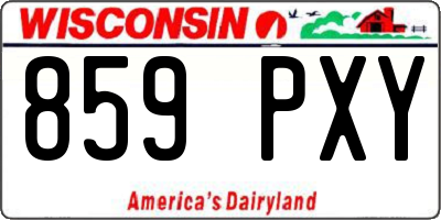 WI license plate 859PXY