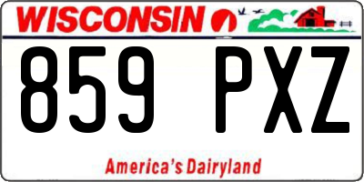 WI license plate 859PXZ