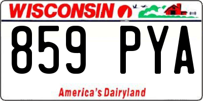 WI license plate 859PYA