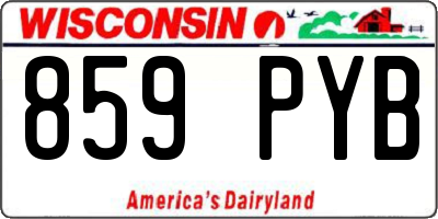 WI license plate 859PYB