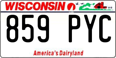 WI license plate 859PYC
