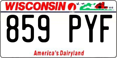 WI license plate 859PYF