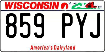 WI license plate 859PYJ