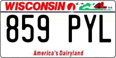 WI license plate 859PYL