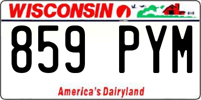 WI license plate 859PYM