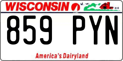 WI license plate 859PYN