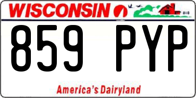 WI license plate 859PYP