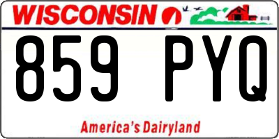 WI license plate 859PYQ